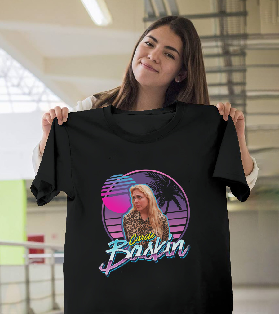 Carole Baskin Retro 80s Sunset Palm Trees T-Shirt