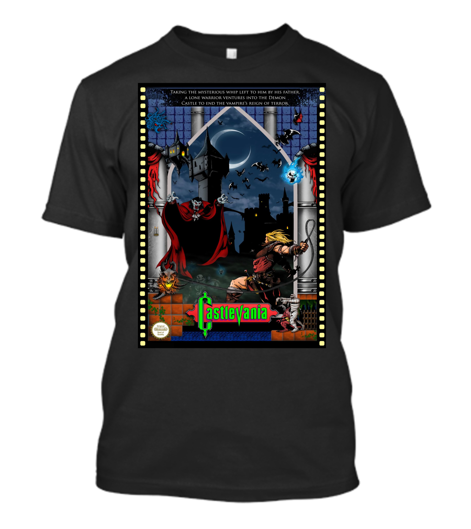 CASTLEVANIA Lone Warrior Ventures Into Demon Castle To End Vampire's Reign Of Terror T-Shirt