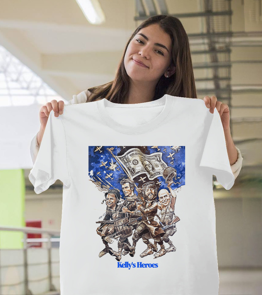Kelly's Heroes War Adventure Dollar Bill Planes Parachute T-Shirt
