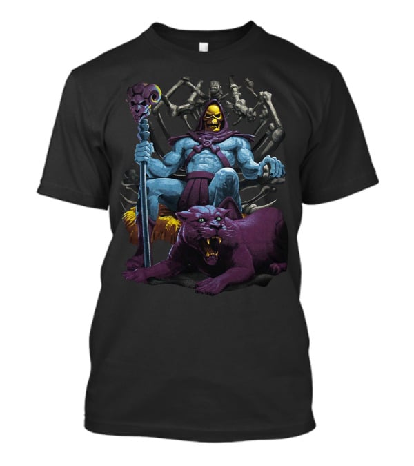 Masters Of The Universe Skeletor With Panther And Bone Throne T-Shirt