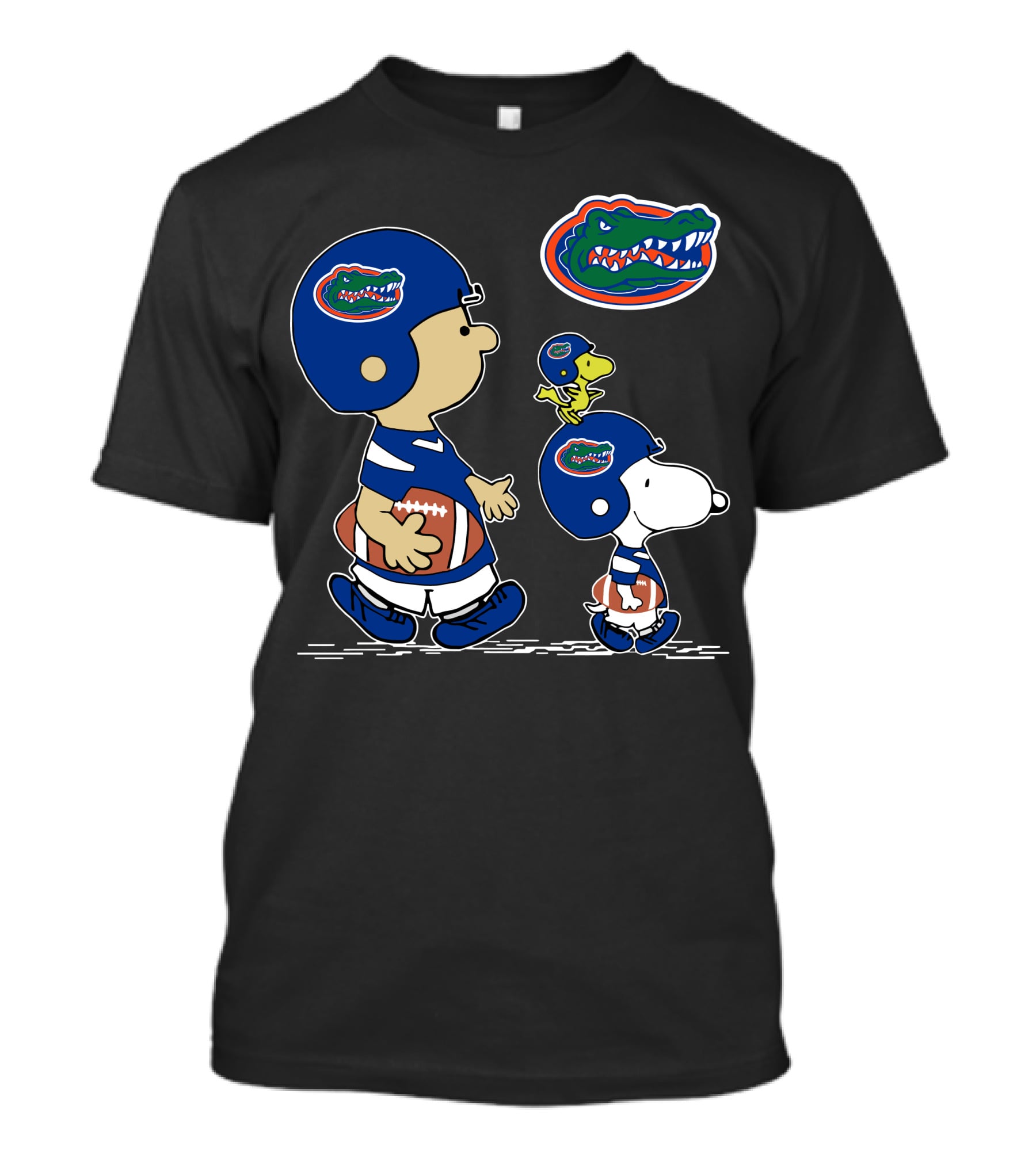 Peanuts Characters In Florida Gators Football Helmets T-Shirt