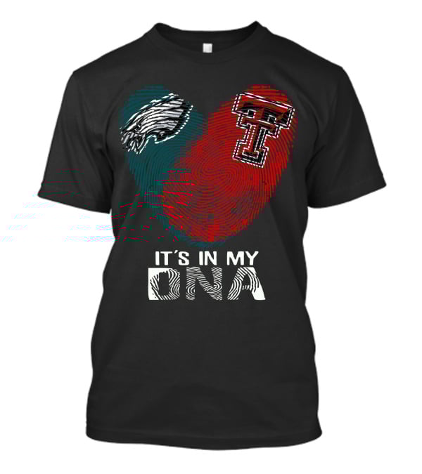 Philadelphia Eagles Texas Tech Fingerprint It's In My DNA T-Shirt