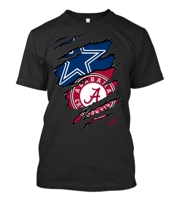 Cowboys Star Meets Alabama Crimson Tide Fusion T-Shirt