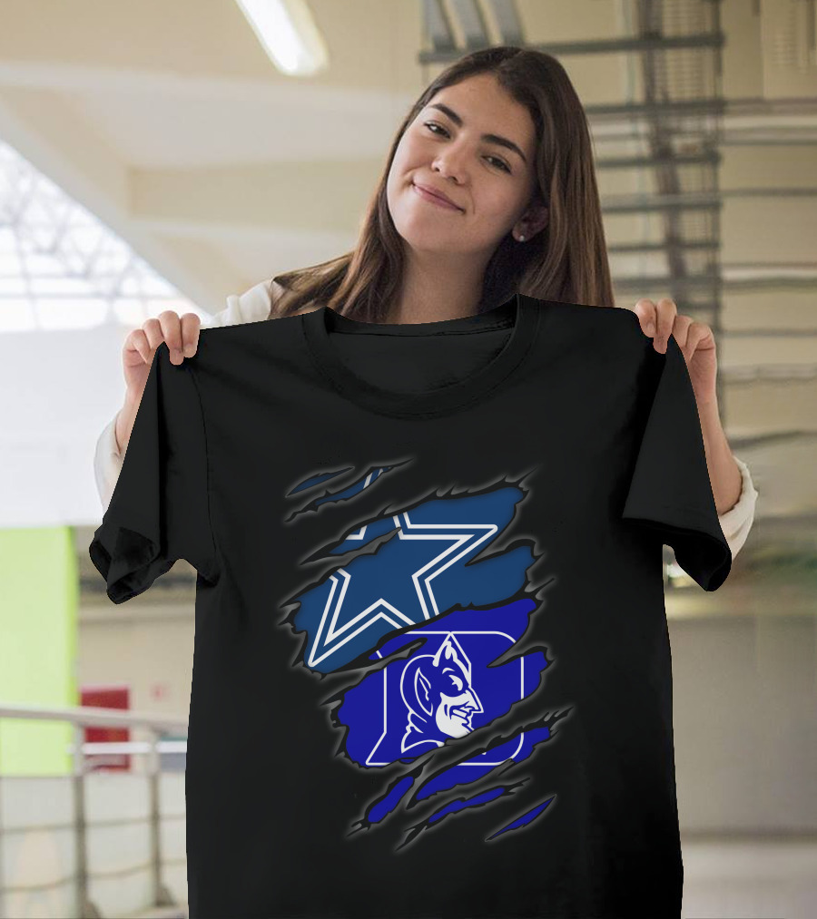 Dallas Cowboys Duke Blue Devils Fan Crossover T-Shirt