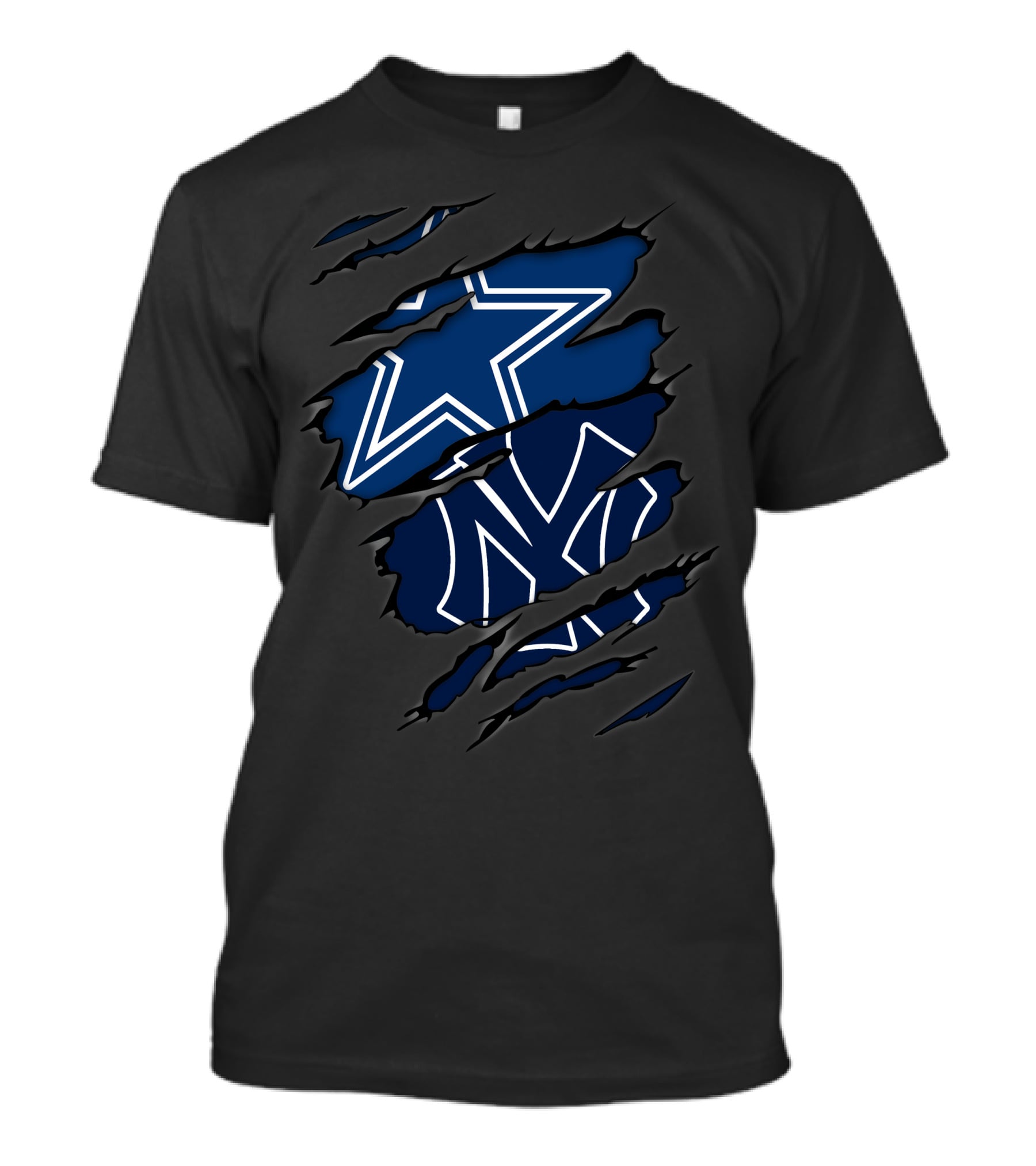 Cowboys New York Yankees Star And NY Logo Fusion T-Shirt