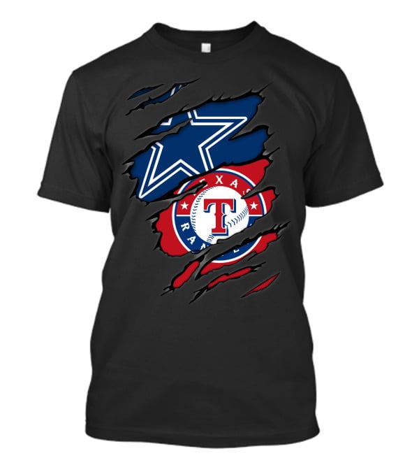 Dallas Cowboys Texas Rangers Logo Fusion T-Shirt