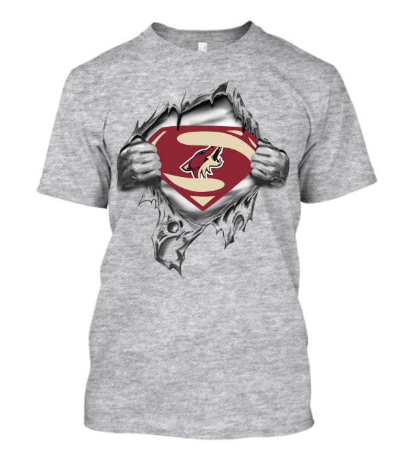 Coyotes Logo Superman Shield Rip T-Shirt
