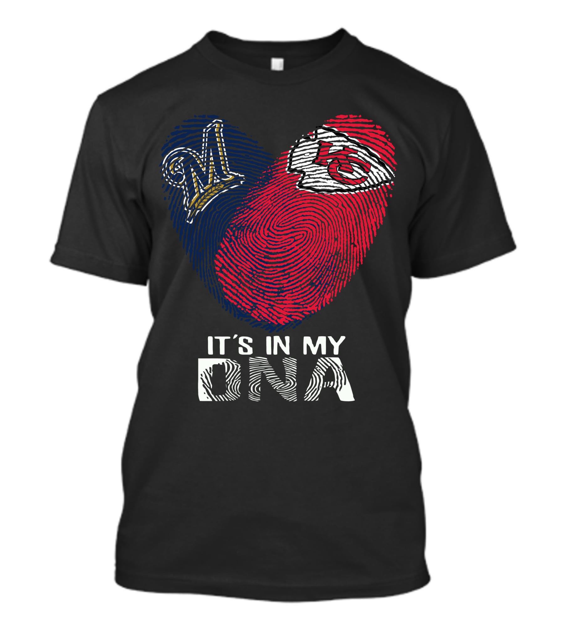 Milwaukee Brewers Kansas City Chiefs It's In My DNA T-Shirt