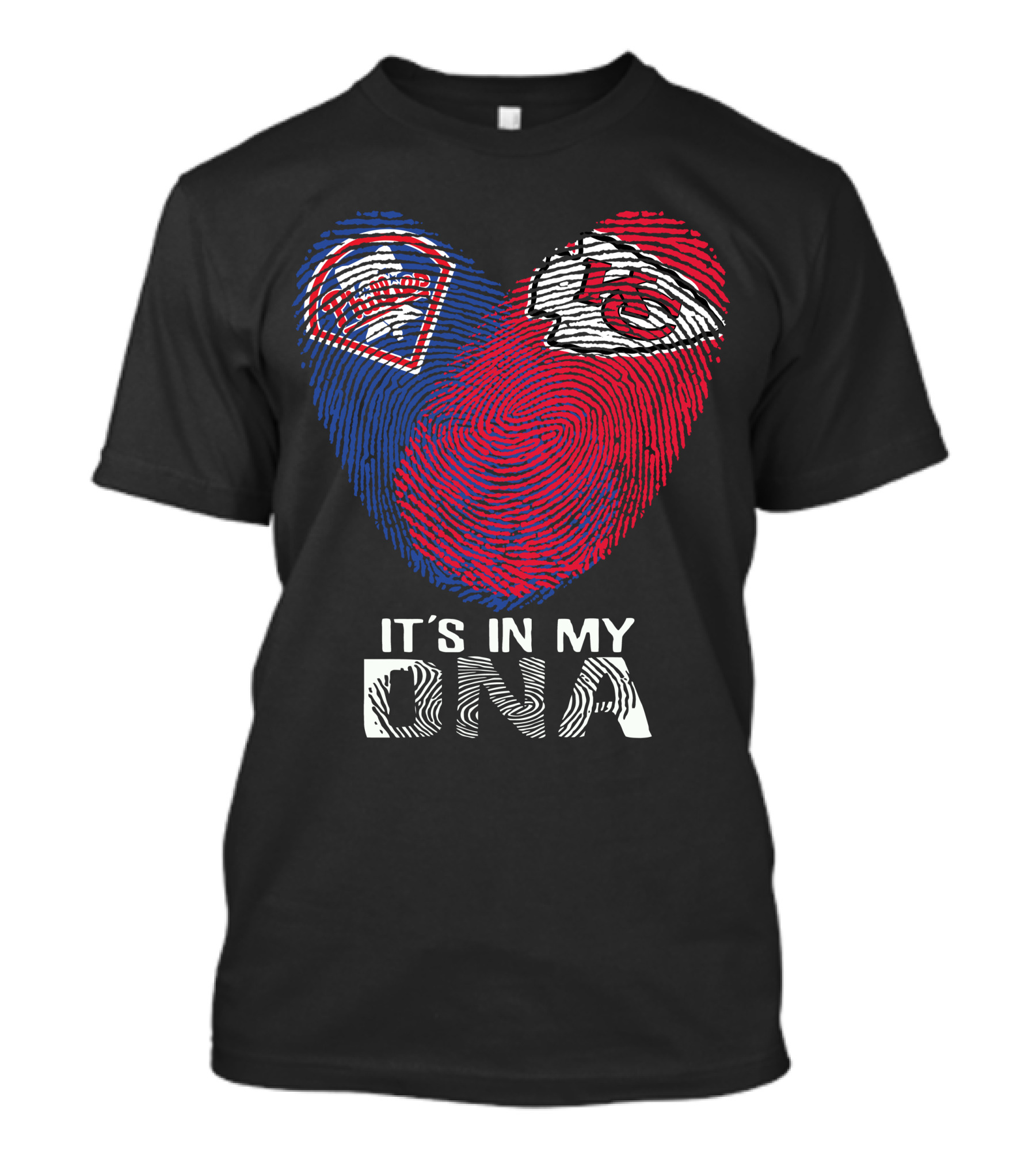 Philadelphia Phillies Chiefs It's In My DNA Fingerprint Heart T-Shirt