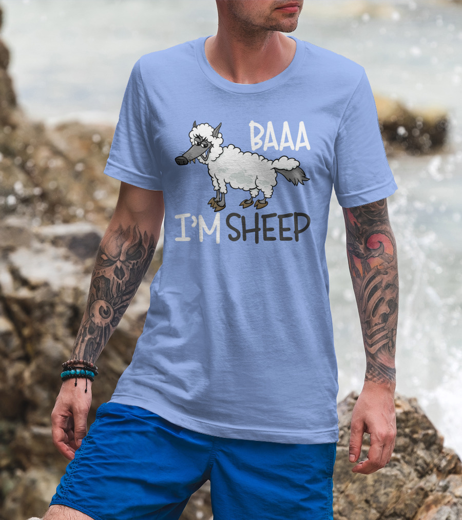 Baaa I'm A Sheep Funny Cartoon T-Shirt