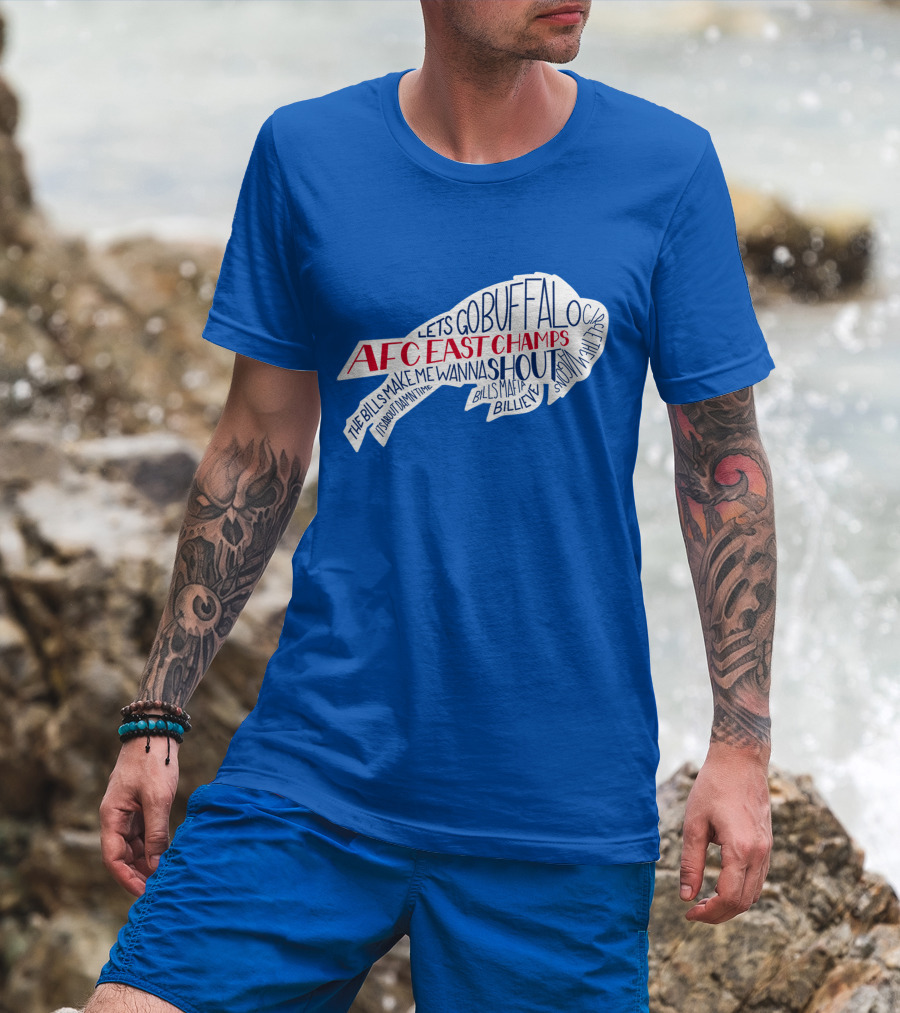 AFC East Champs Let's Go Buffalo Bills Mafia Shout T-Shirt