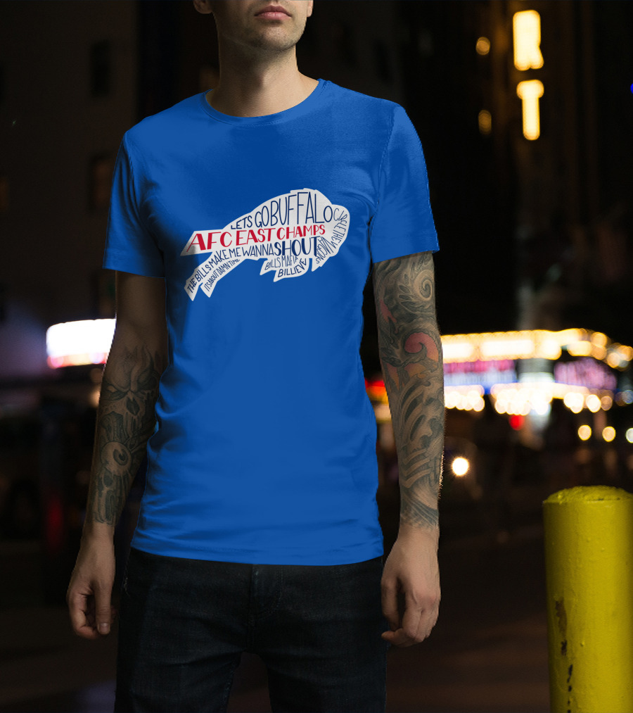 AFC East Champs Let's Go Buffalo Bills Mafia Shout T-Shirt