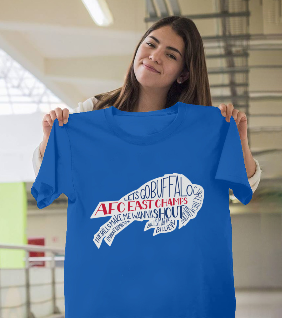 AFC East Champs Let's Go Buffalo Bills Mafia Shout T-Shirt