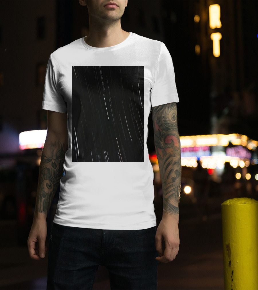 Back To Basics Scratch Night Sky Stripes T-Shirt