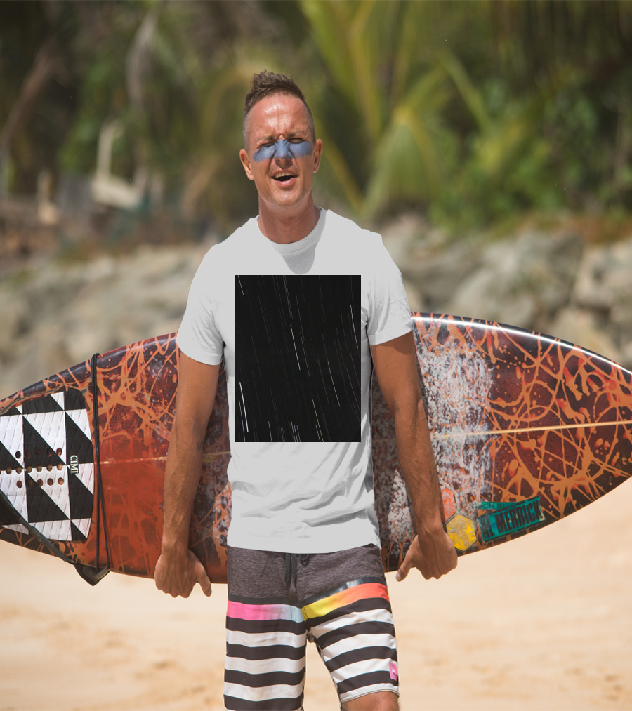 Back To Basics Scratch Night Sky Stripes T-Shirt