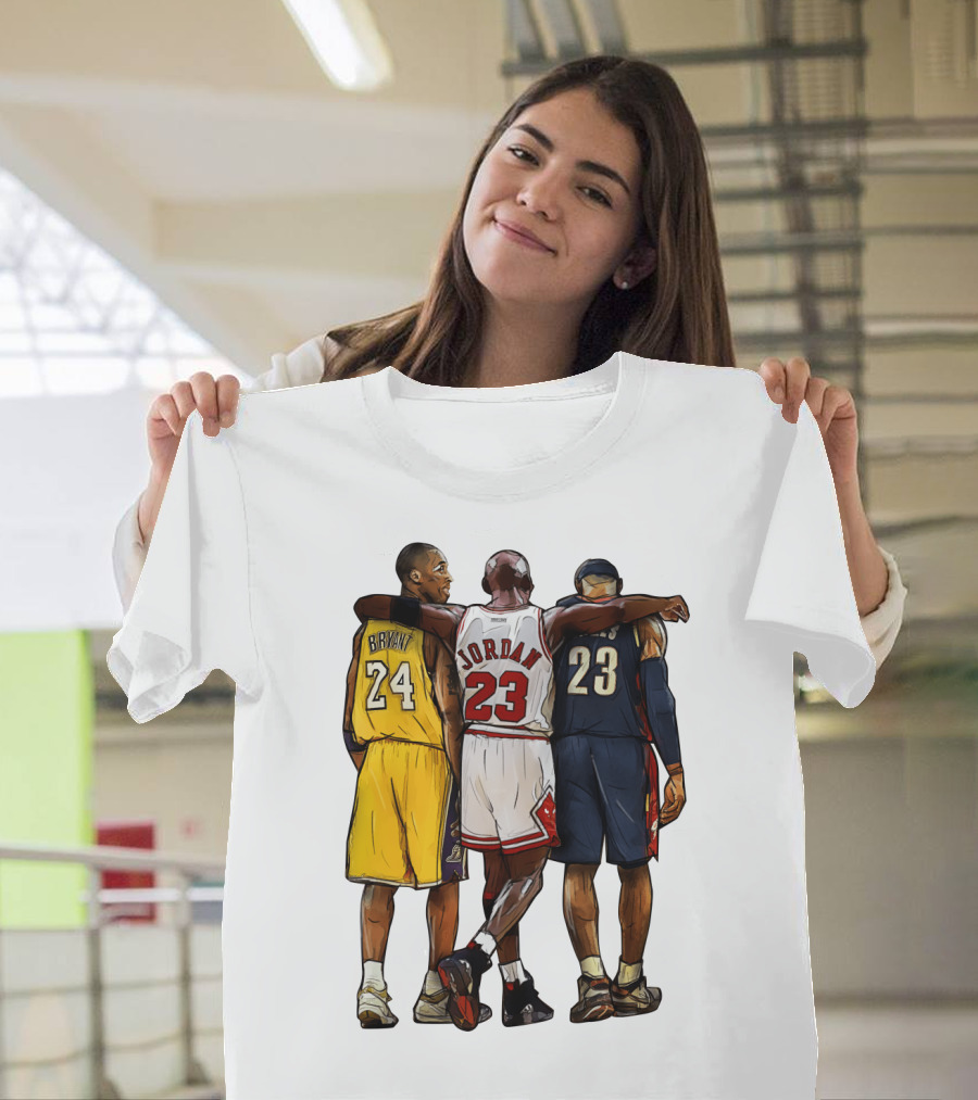 Kobe Bryant Michael Jordan 23 Lebron James 24 23 23 Lakers Bulls Cavaliers T-Shirt