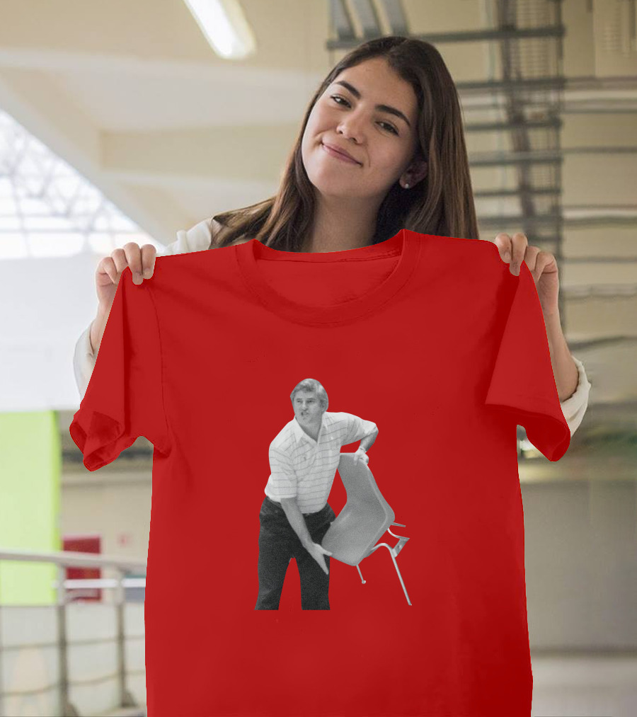 Bobby Knight Chair Throw AJ Moye Basketball Moment T-Shirt