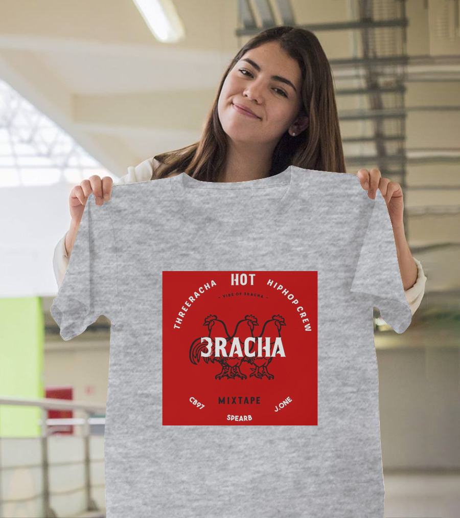 Three Racha Hot Hip Hop Crew Mixtape 3racha Vibe of 3racha CB97 Spearb J.One T-Shirt