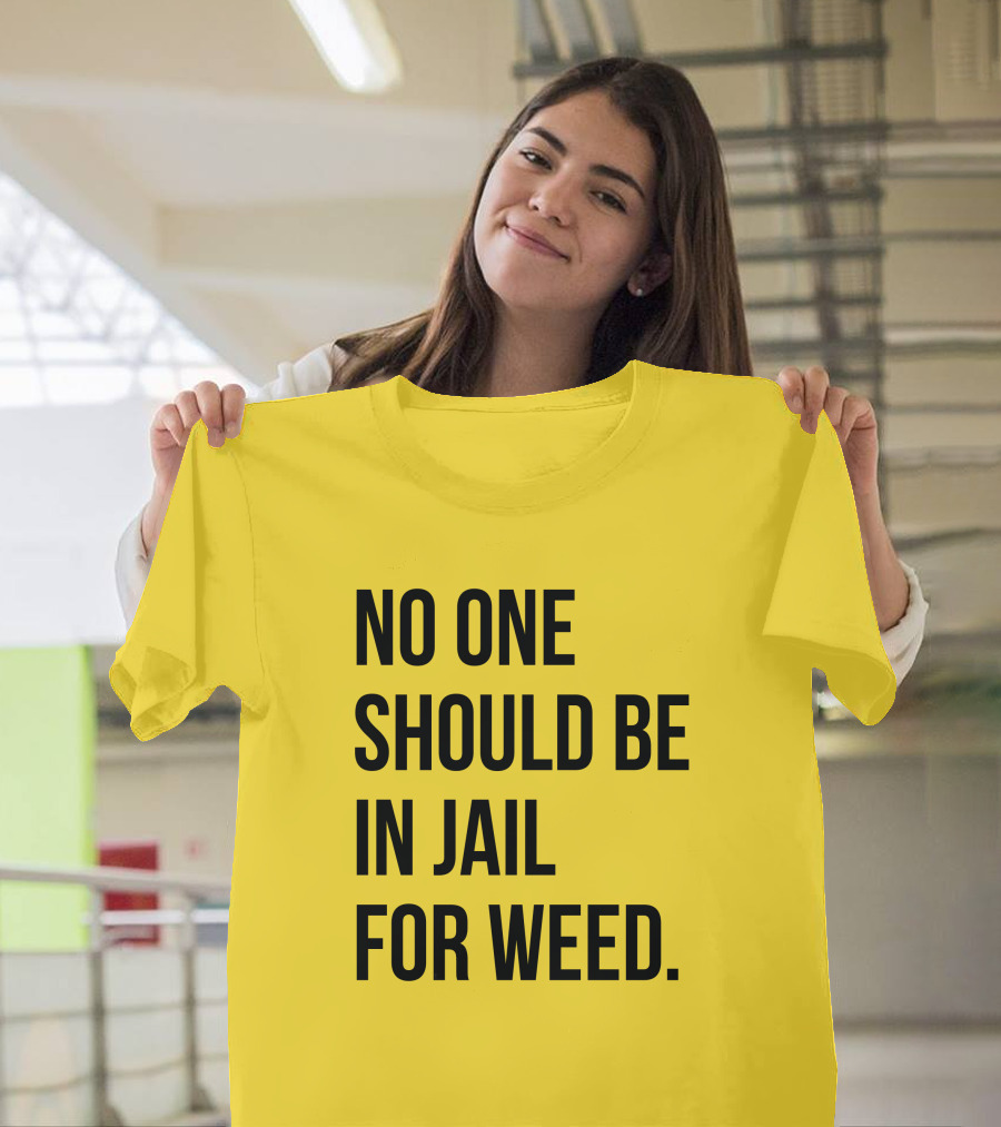 No One Should Be In Jail For Weed Gisele Barreto Fetterman We Go High Shop T-Shirt