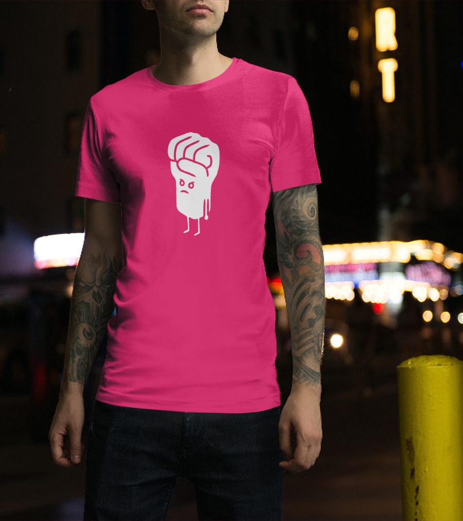 Tumindig By Linya-Linya Saab Fist Character On Pink Background T-Shirt