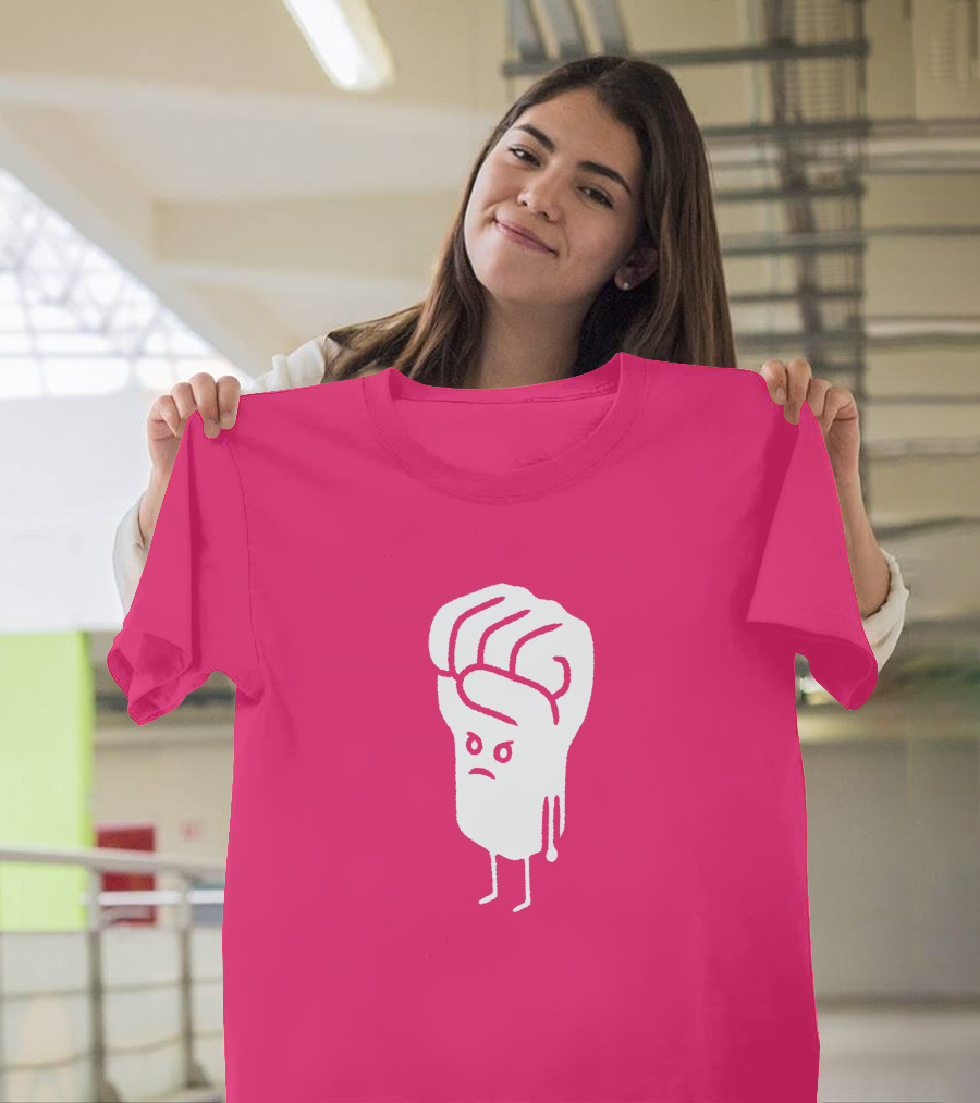 Tumindig By Linya-Linya Saab Fist Character On Pink Background T-Shirt