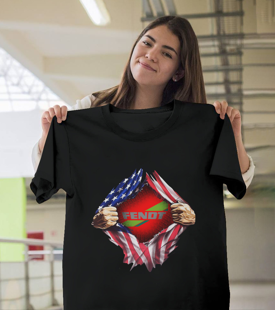 Fendt USA Flag Ripped Reveal T-Shirt