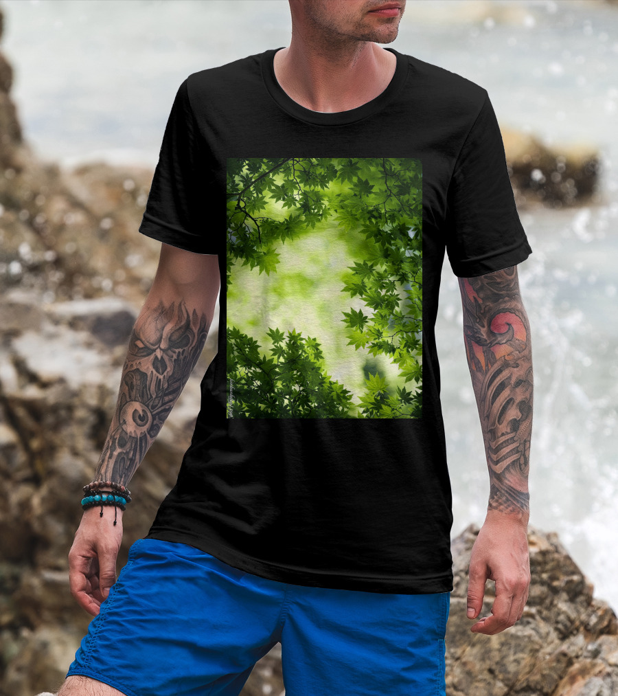 Short Lush Green Canopy Leaves T-Shirt