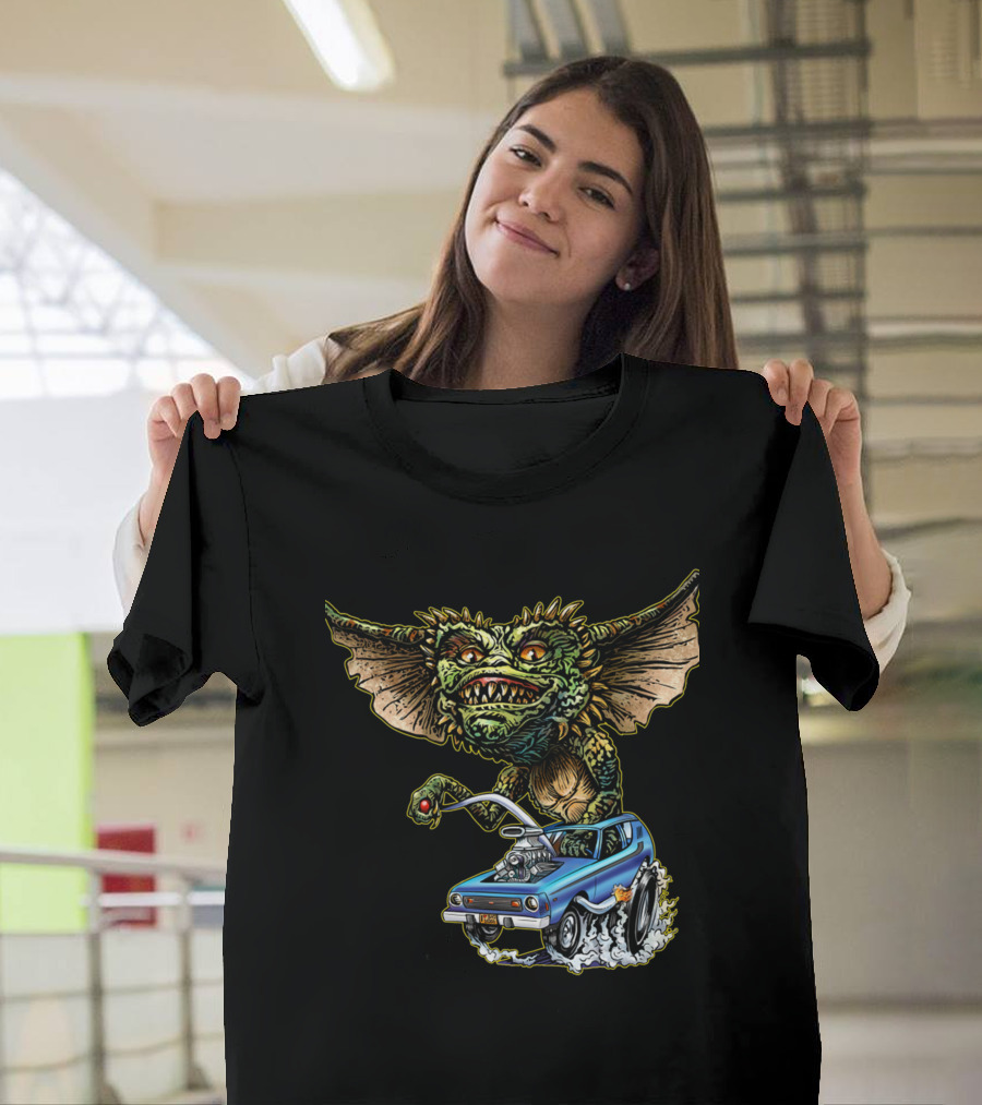Gremlins Monster With Muscle Car Adventure T-Shirt