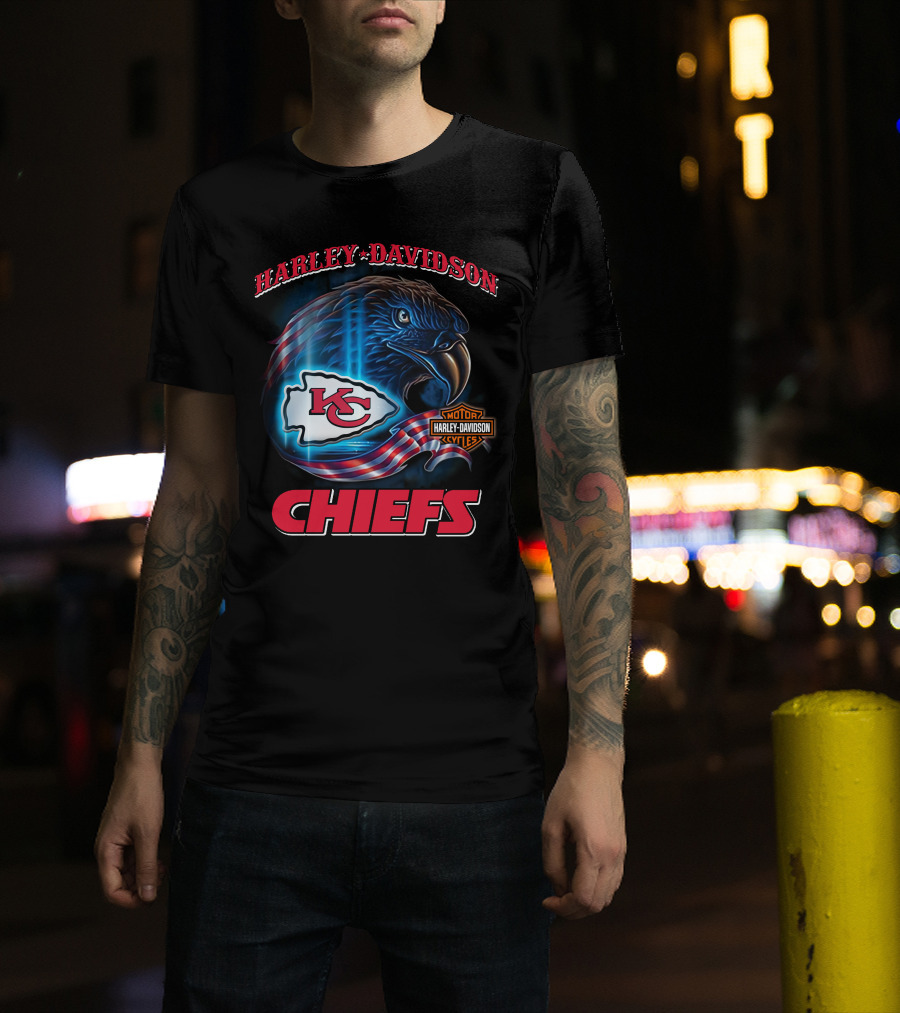 Harley Davidson Kansas City Chiefs Eagle T-Shirt