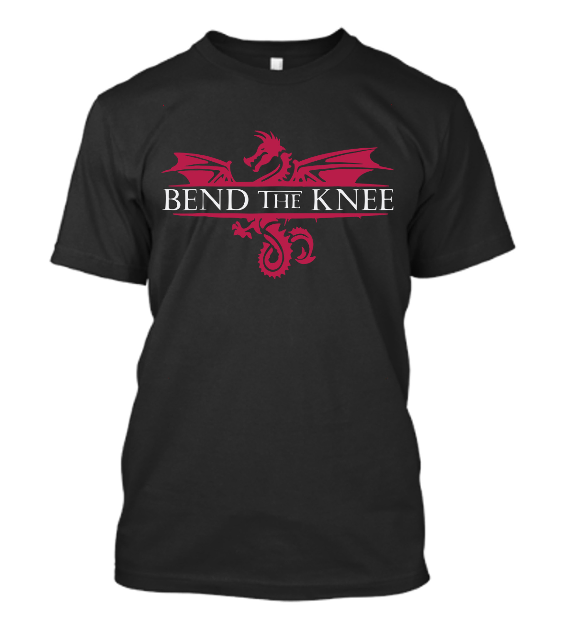 Bend The Knee Dragon Emblem Fantasy Cosplay Kings And Queens T-Shirt