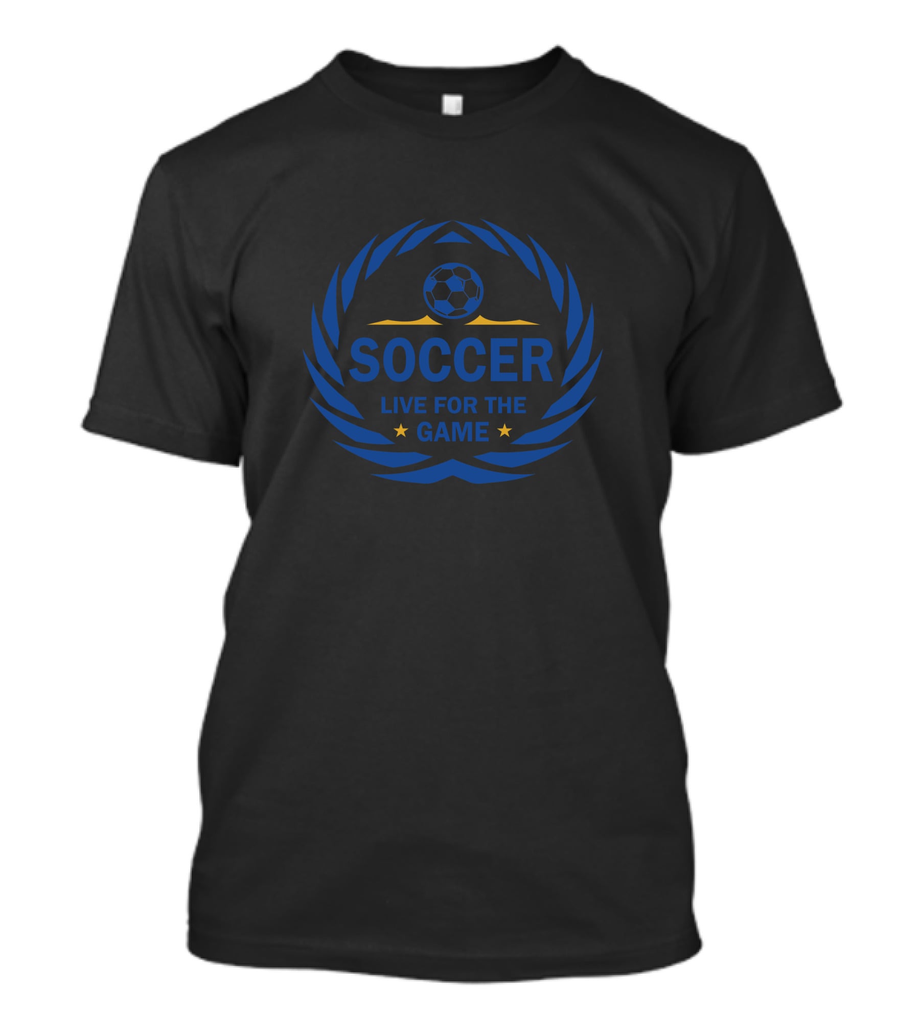 SOCCER Live For The Game Laurel Wreath And Ball Emblem T-Shirt