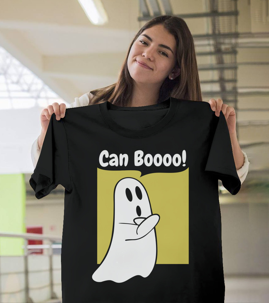Can Boooo Ghost with Spooky Expressions T-Shirt