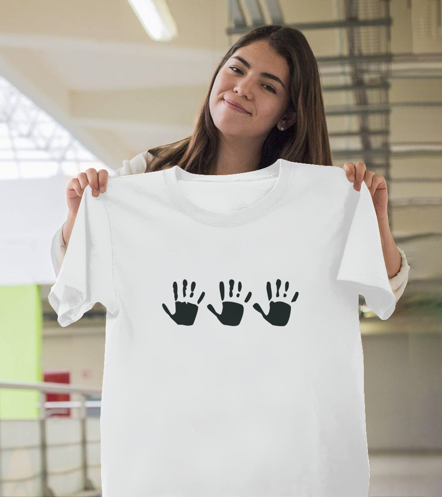 555 Three Handprints T-Shirt