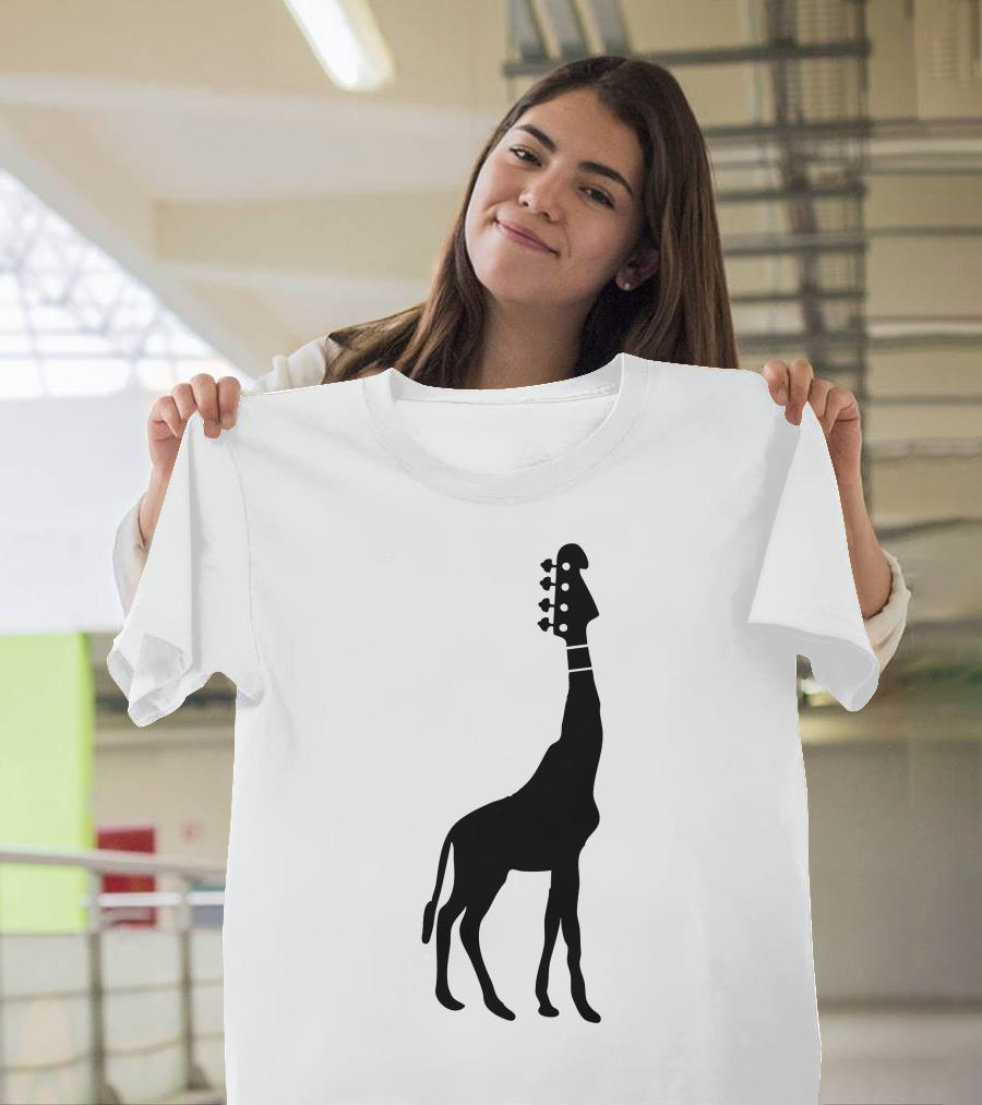 Bass Guitar Neck Giraffe T-Shirt