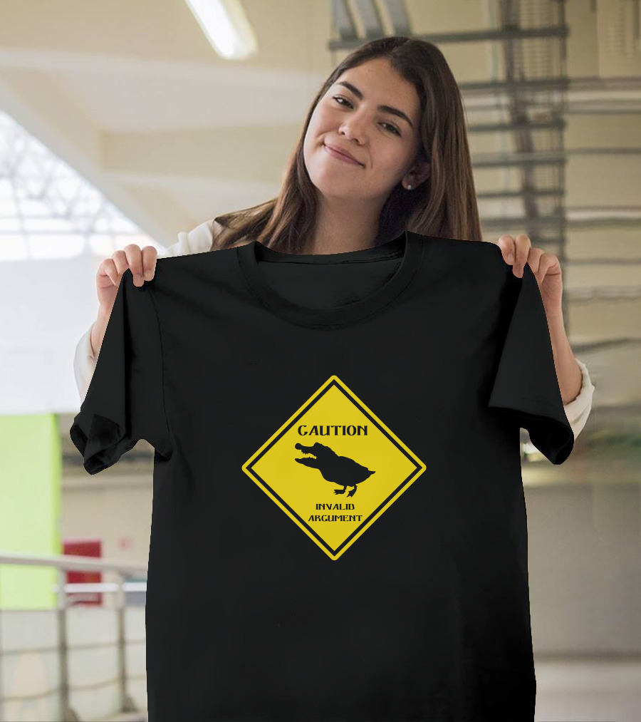 Caution Invalid Argument Crocoduck Crocodile Duck T-Shirt
