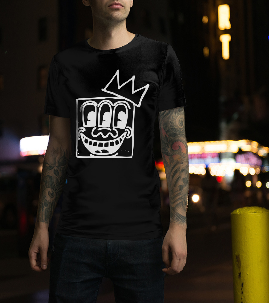 Keith Haring Three-Eyed Smiling Box With Crown T-Shirt