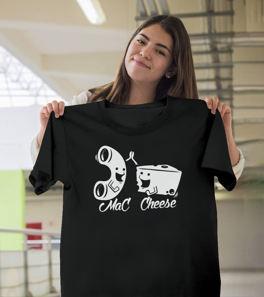 MaC Cheese Happy Cartoon Characters T-Shirt