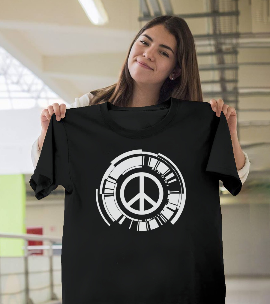 Peace Sign Circular Abstract T-Shirt