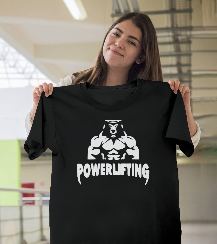 Muscular Bear Powerlifting Strength T-Shirt