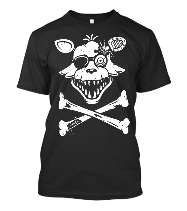 Five Nights At Freddy's Pirate Fox Jolly Roger Skull And Crossbones T-Shirt