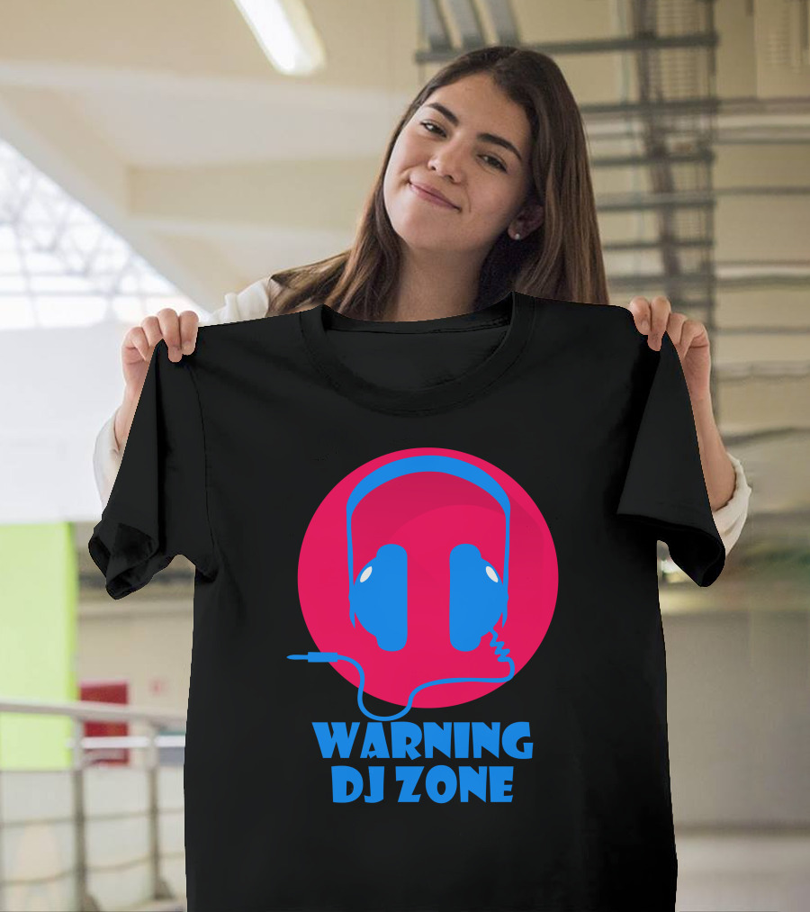 WARNING DJ ZONE Headphones Icon T-Shirt