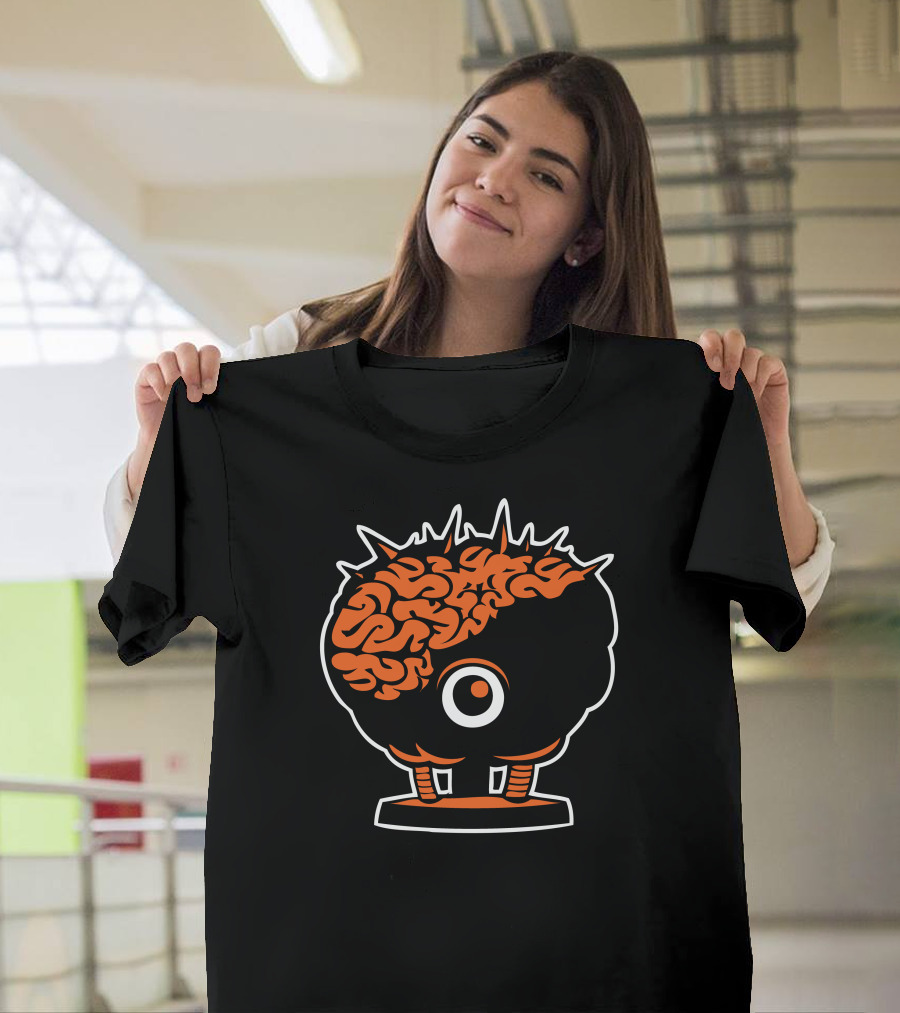 Brinstar Brains Creature with Spiky Brain and Central Eye T-Shirt