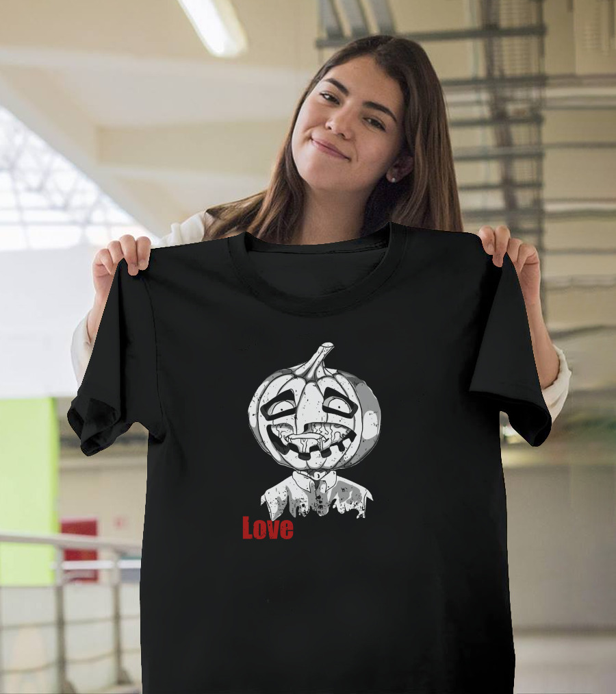 I Love Cumpkins Creepy Pumpkin Head Monster T-Shirt