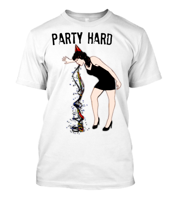 PARTY HARD Confetti Streamer Burst Celebration Accident T-Shirt