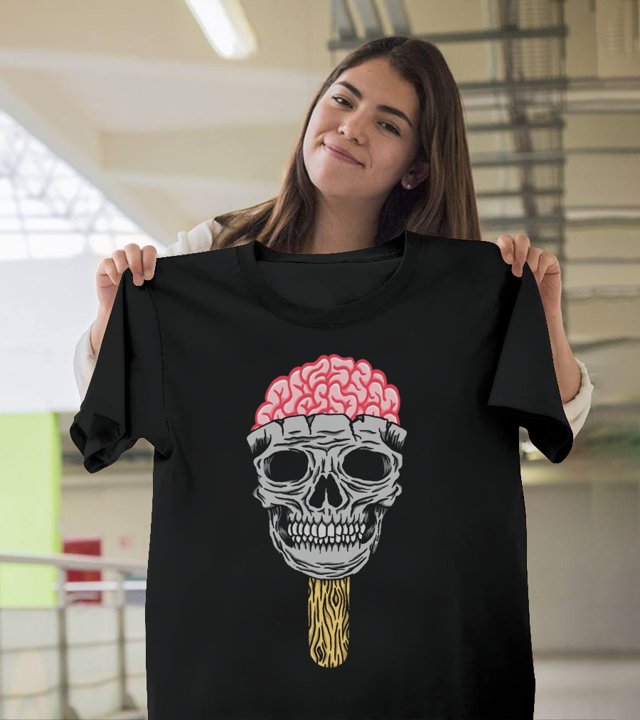 What Was I Thinking Skull Popsicle Brain T-Shirt