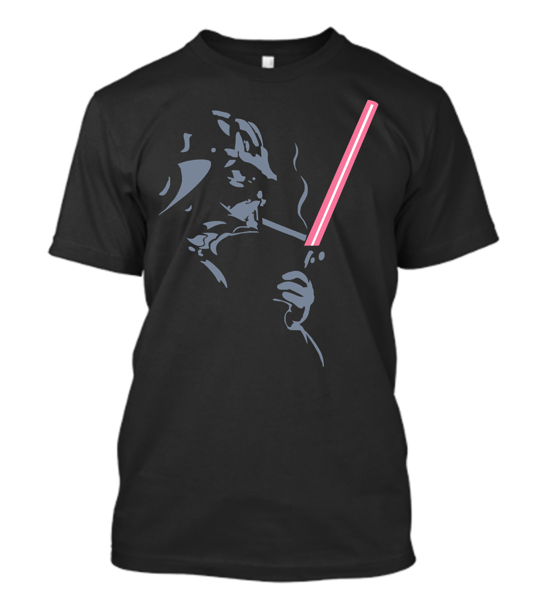 Banksy Cool Darth Vader Smoking Lightsaber T-Shirt