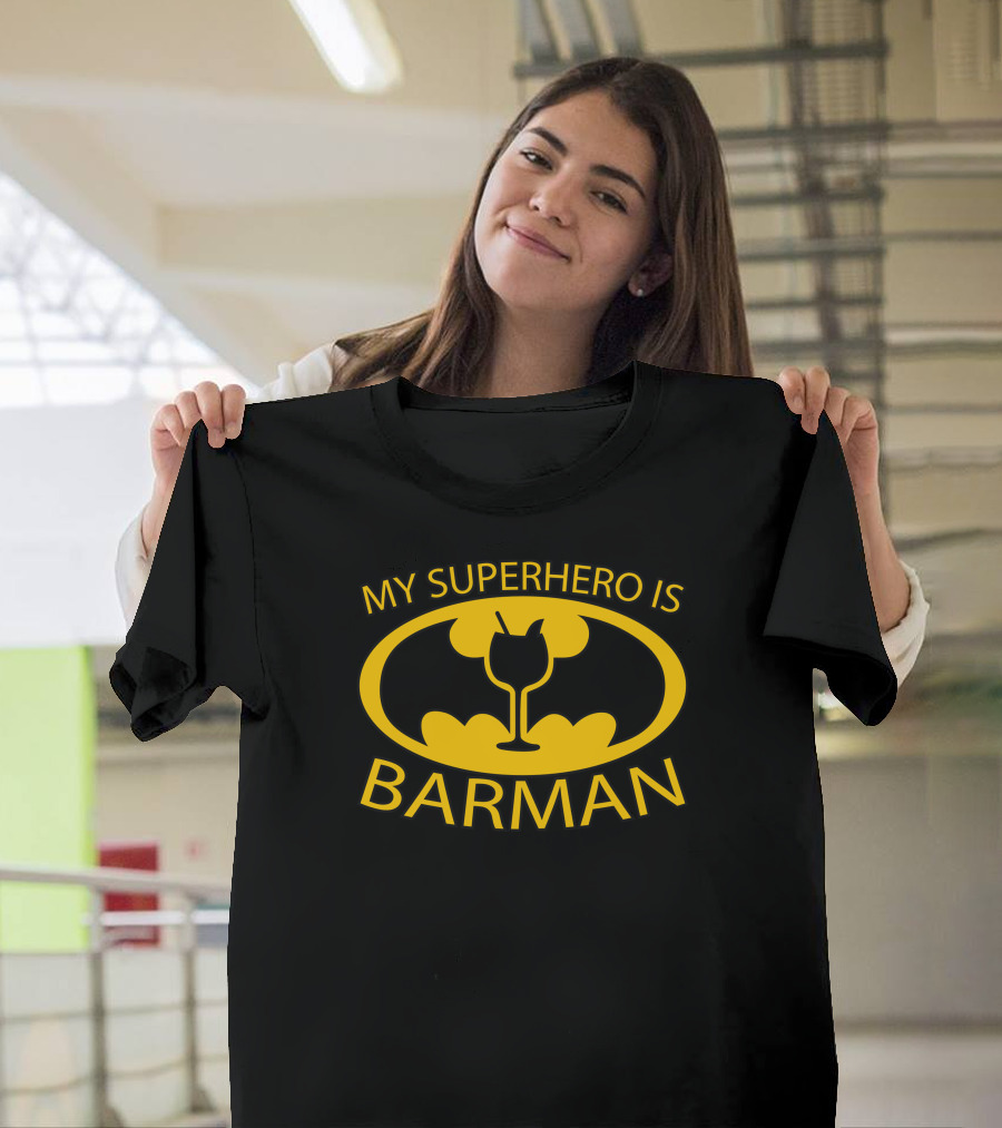My Superhero Is Barman Batman T-Shirt