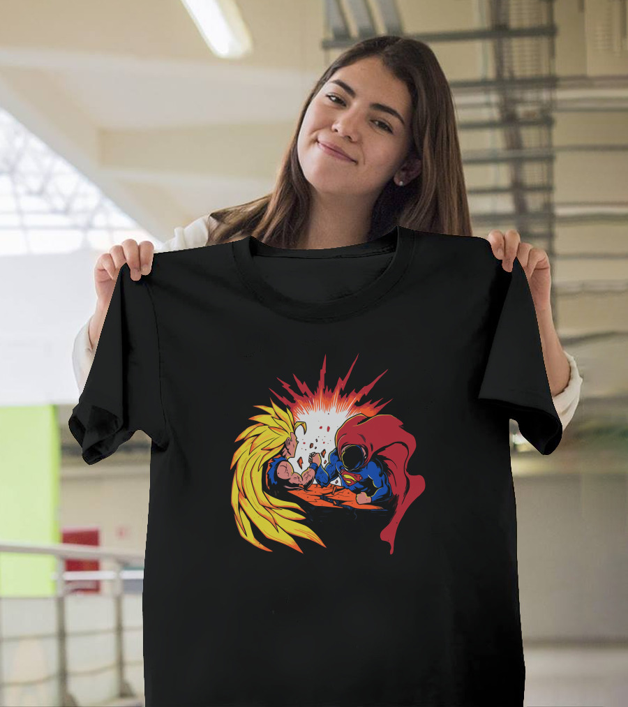 S Vs Superhero Battle Fusion Explosion POW T-Shirt