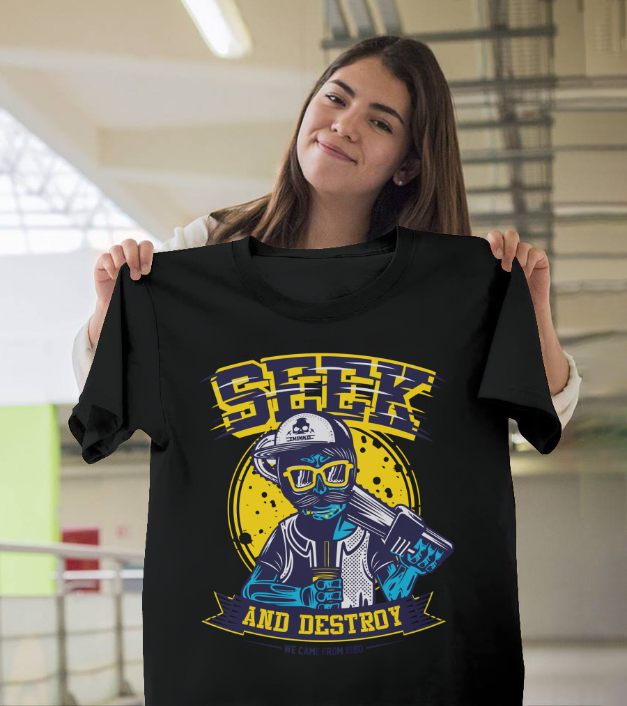 SEEK AND DESTROY SKATEBOARDER SINCE 1980 T-Shirt