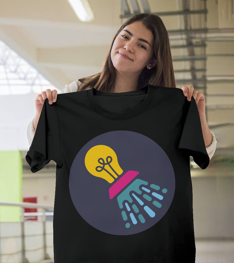 Shower Thoughts Light Bulb Water Splash Concept T-Shirt